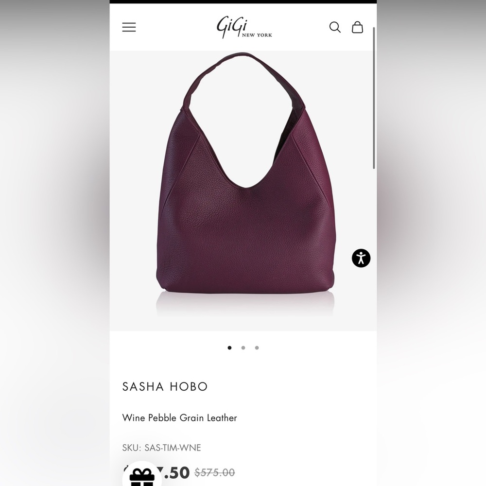 COPY - Sasha Hobo grain leather bag